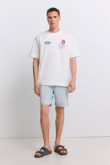 Springfield Bermudas de mezclilla ultra ligera slim fit azul