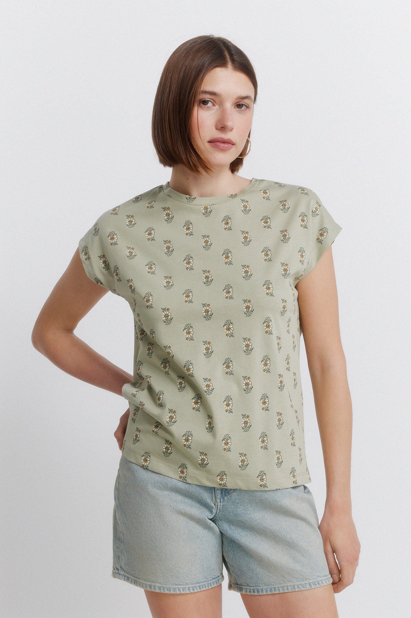Springfield Playera de manga corta estampada