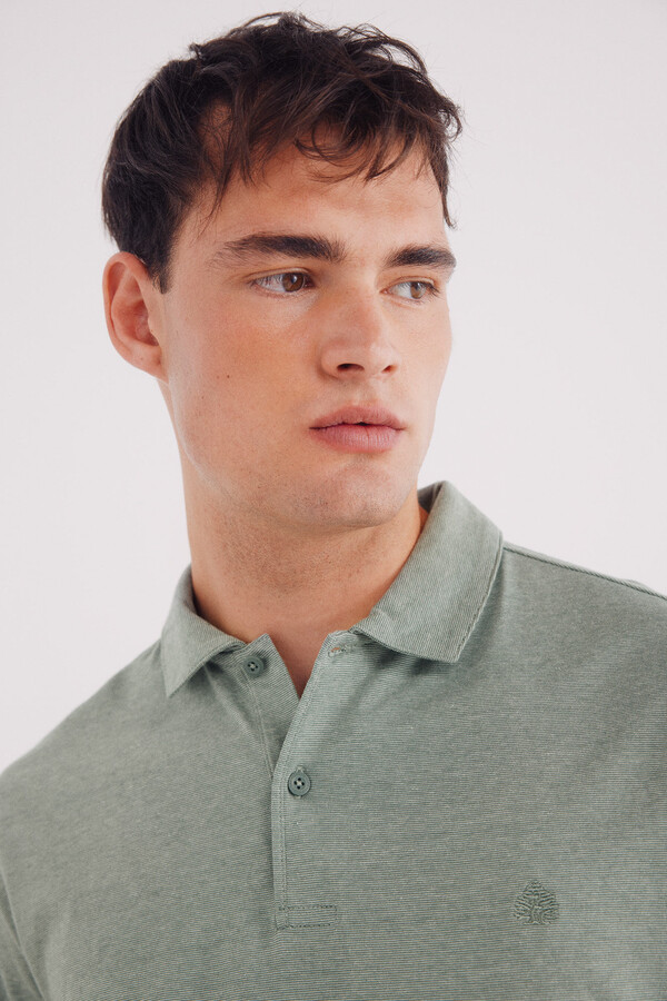 Springfield Polo jersey microraya verde