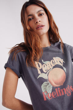 Springfield Playera gráfica frutas gris