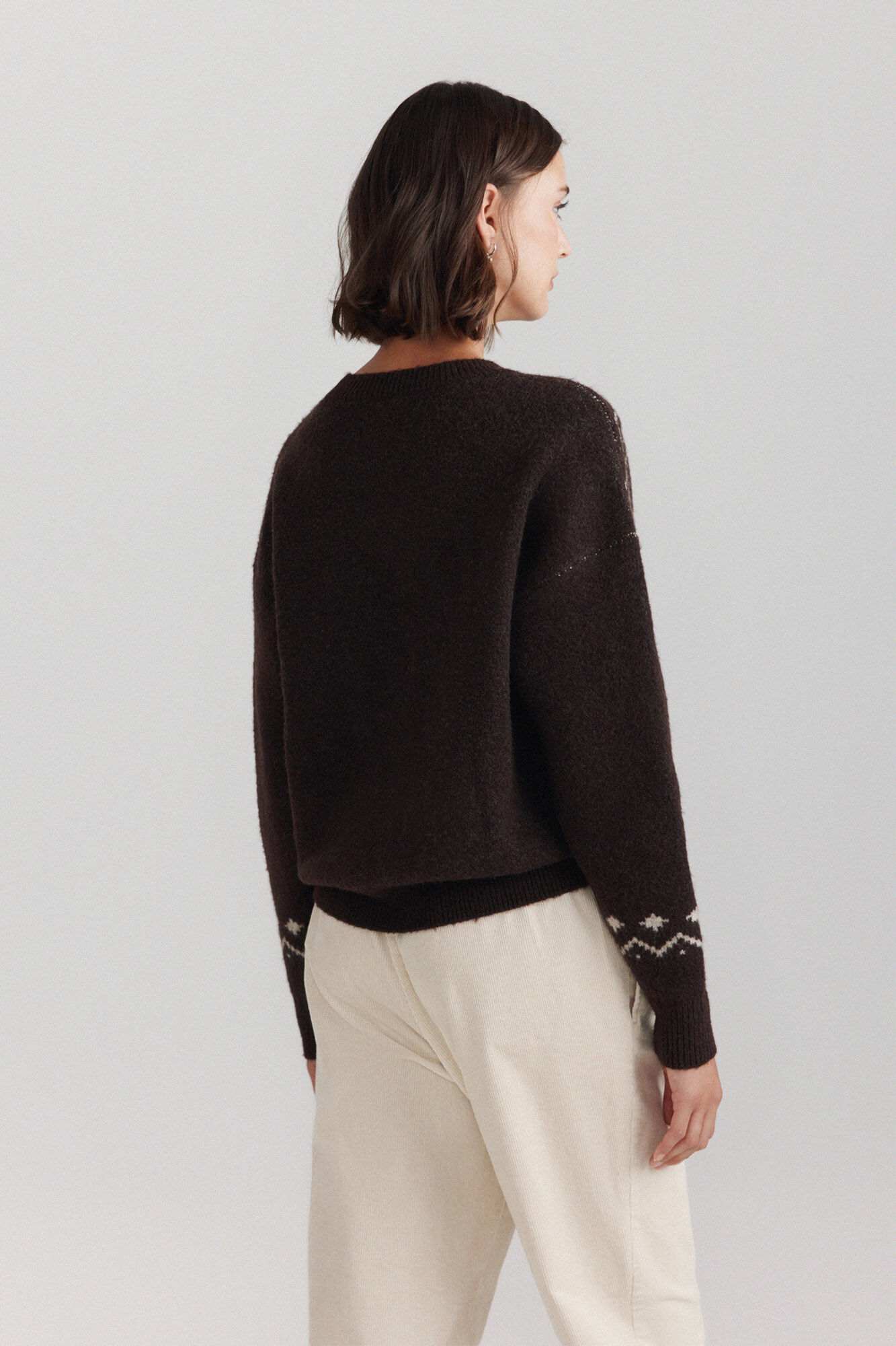 Springfield Su&eacute;ter jacquard de caballos caf&eacute;