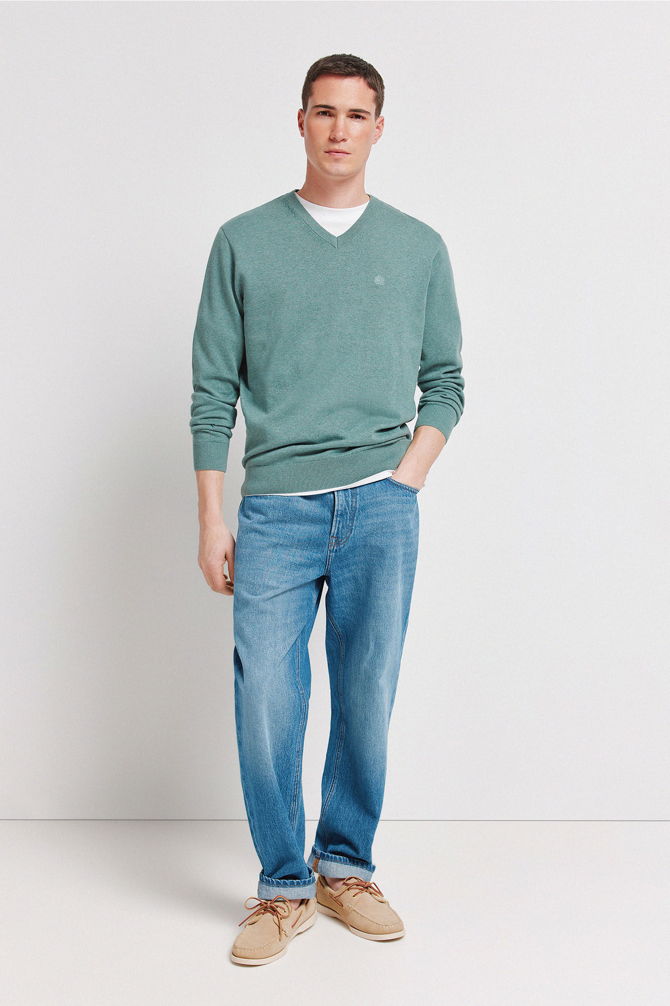 Springfield Su&eacute;ter b&aacute;sico cuello en pico logo Springfield