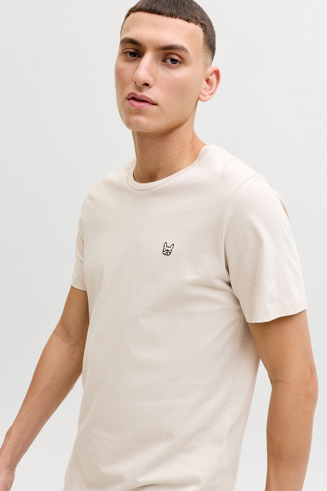 Jack & Jones Playera slim fit de algod&oacute;n con logo icono