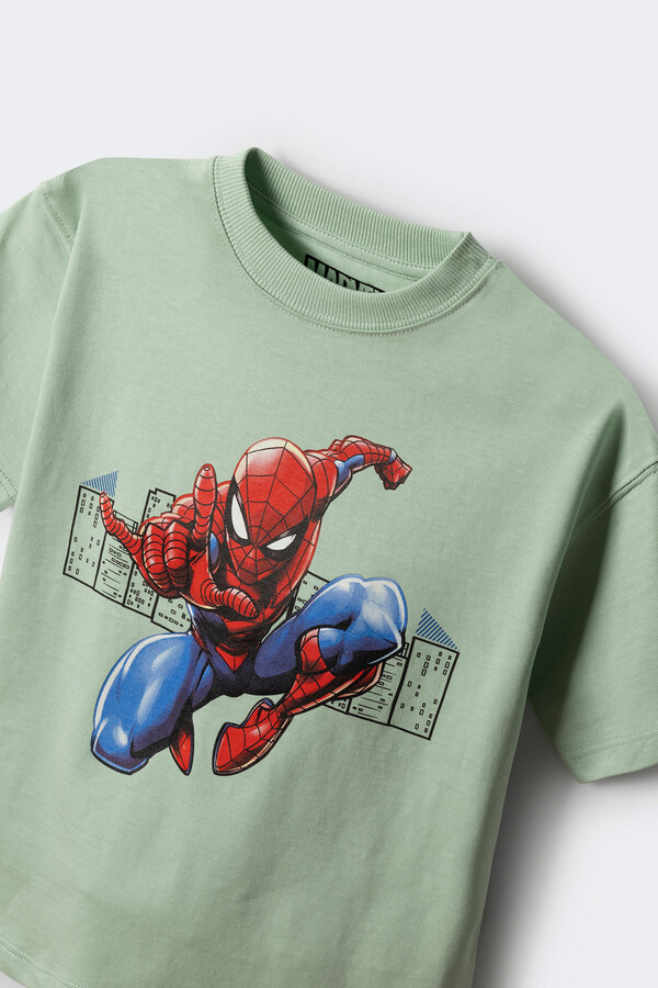 Springfield Kids Playera Spiderman niño verde
