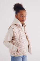 Springfield Chaleco acolchado estampado niña blanco