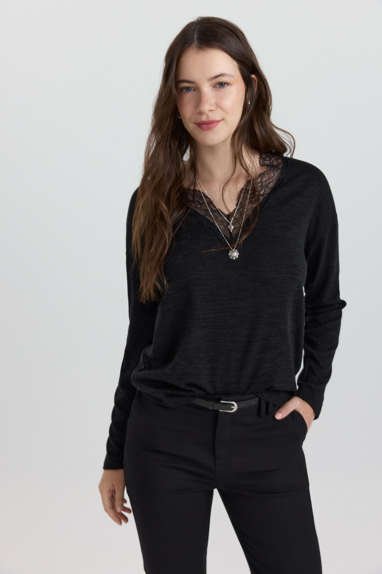 Springfield Playera cuello lace