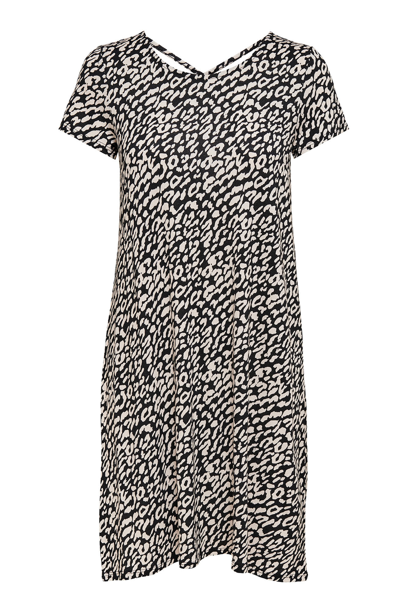 Only Vestido corto manga corta gris
