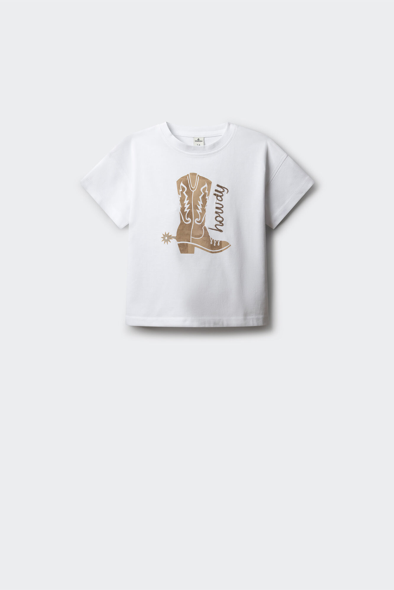 Springfield Kids Playera manga corta cowboy para ni&ntilde;a natural