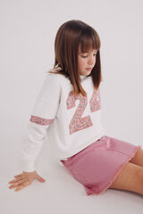 Springfield Falda desflecada niña fucsia