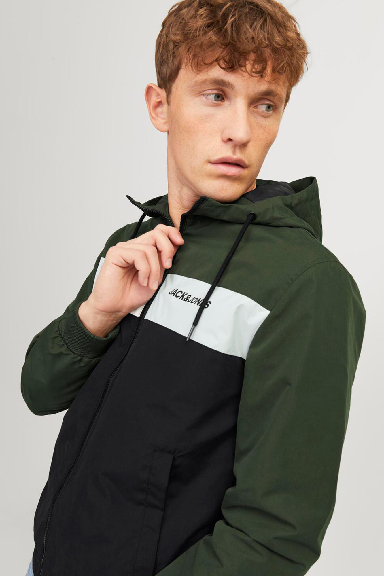 Jack & Jones Chamarra ligera capucha verde