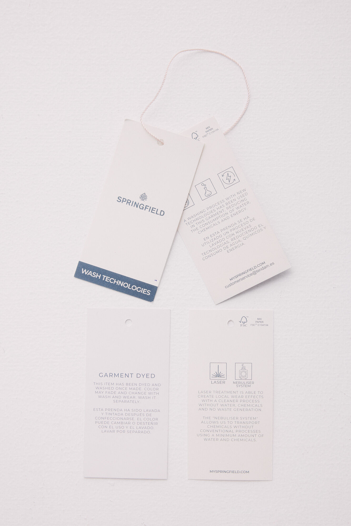 Springfield Pantal&oacute;n slim fit de 5 bolsillo azul