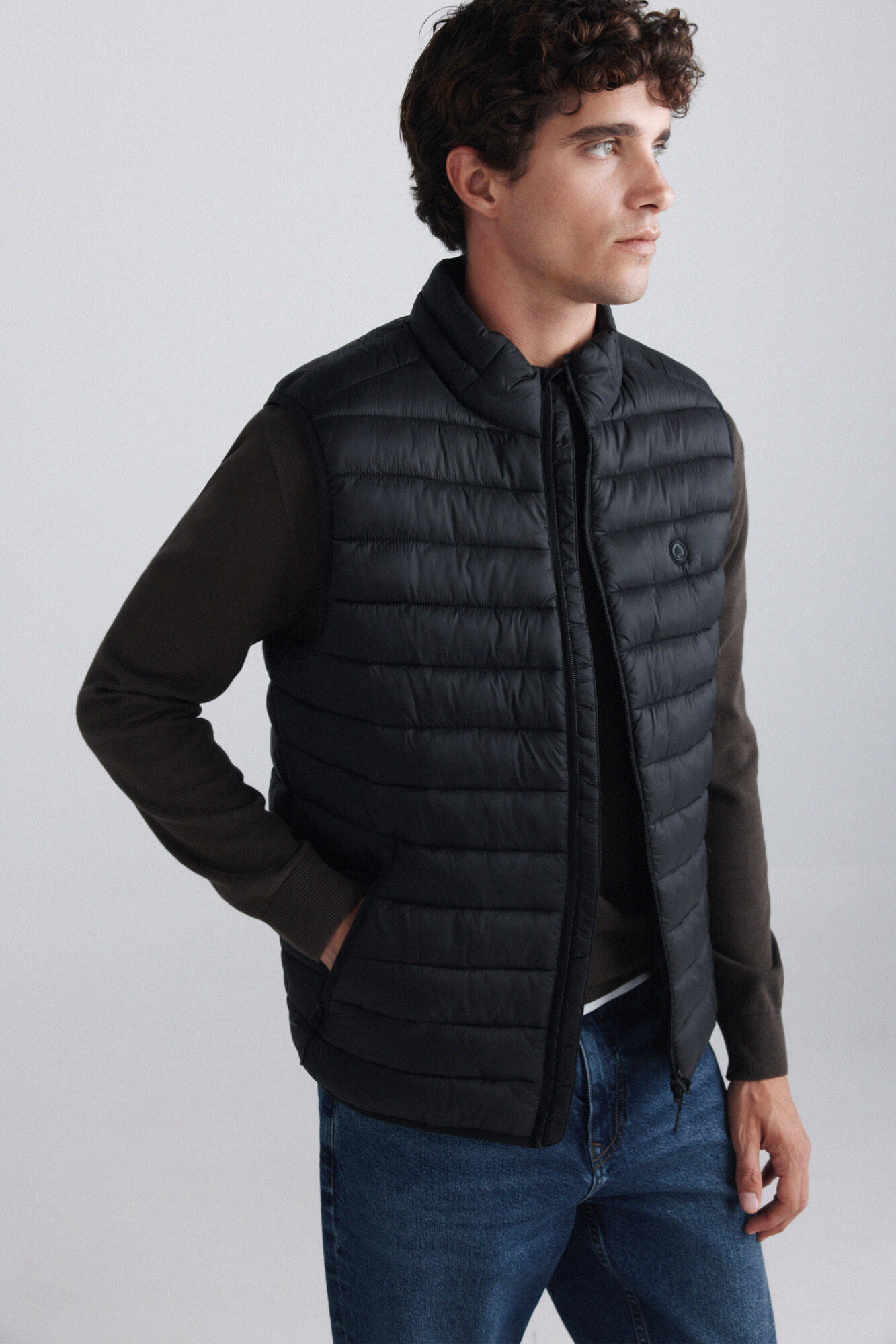 Springfield Chaleco acolchado negro