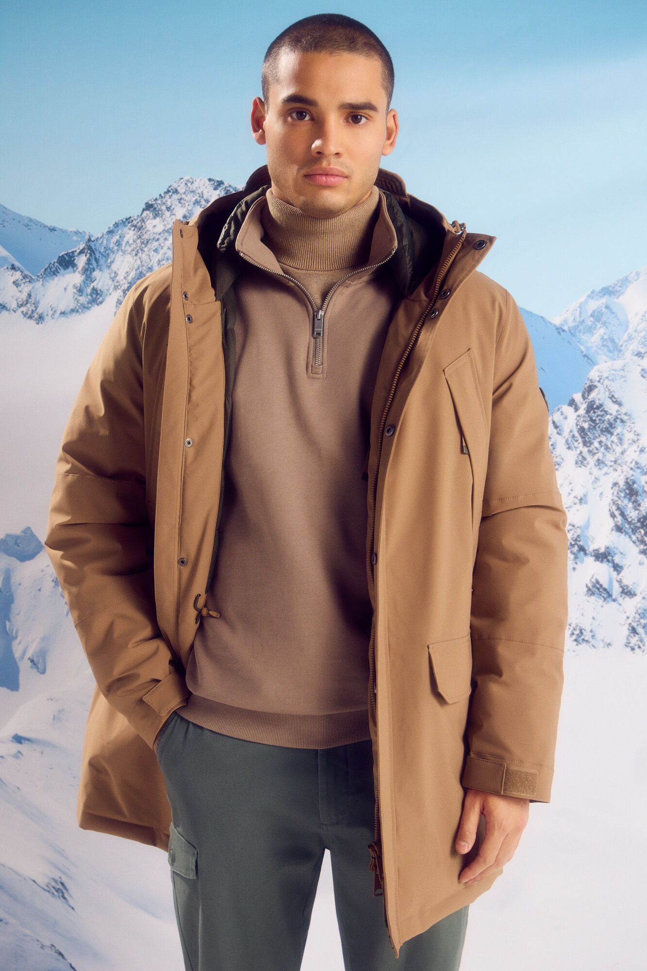 Springfield Parka acolchada t&eacute;rmica beige