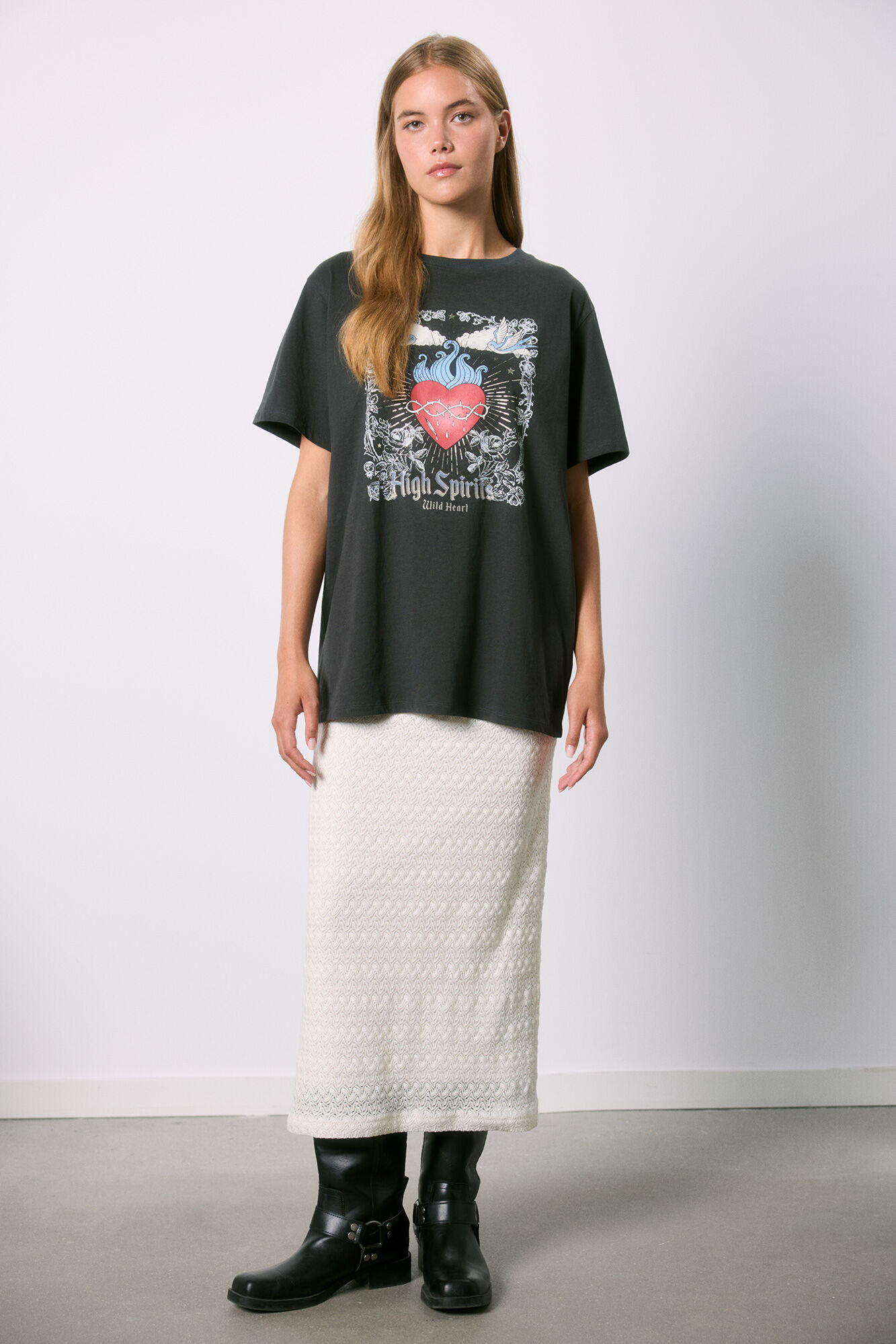 High Spirits Playera Wild Heart gris