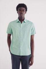 Springfield Camisa manga corta estructura bicolor verde