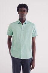 Springfield Camisa manga corta estructura bicolor verde