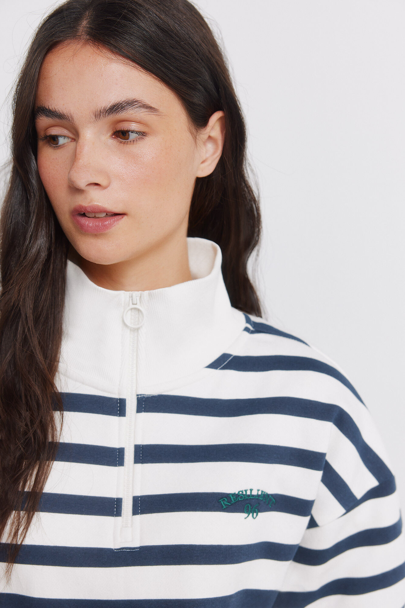 Springfield Sudadera de rayas beige