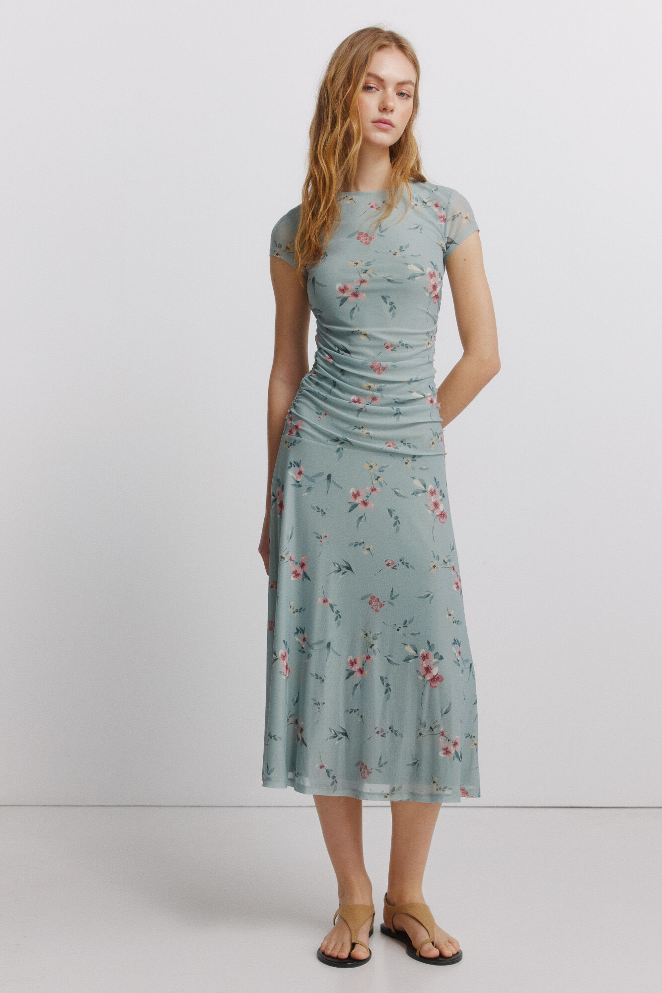 Springfield Vestido midi con frunces