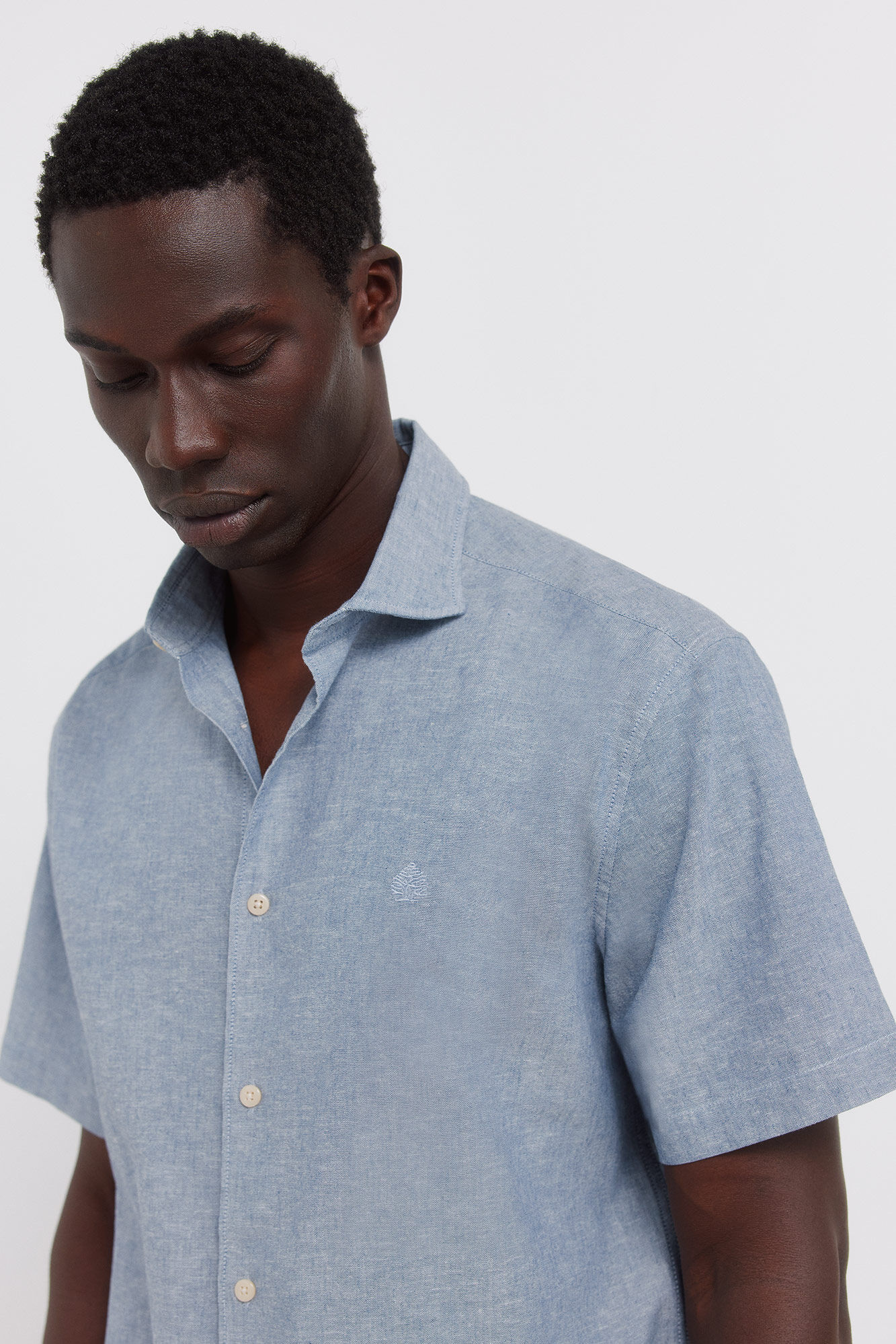 Springfield Camisa de manga corta de lino