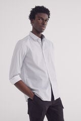 Springfield Camisa popelín micro print easy care natural