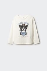 Springfield Kids Playera manga larga perro niña beige