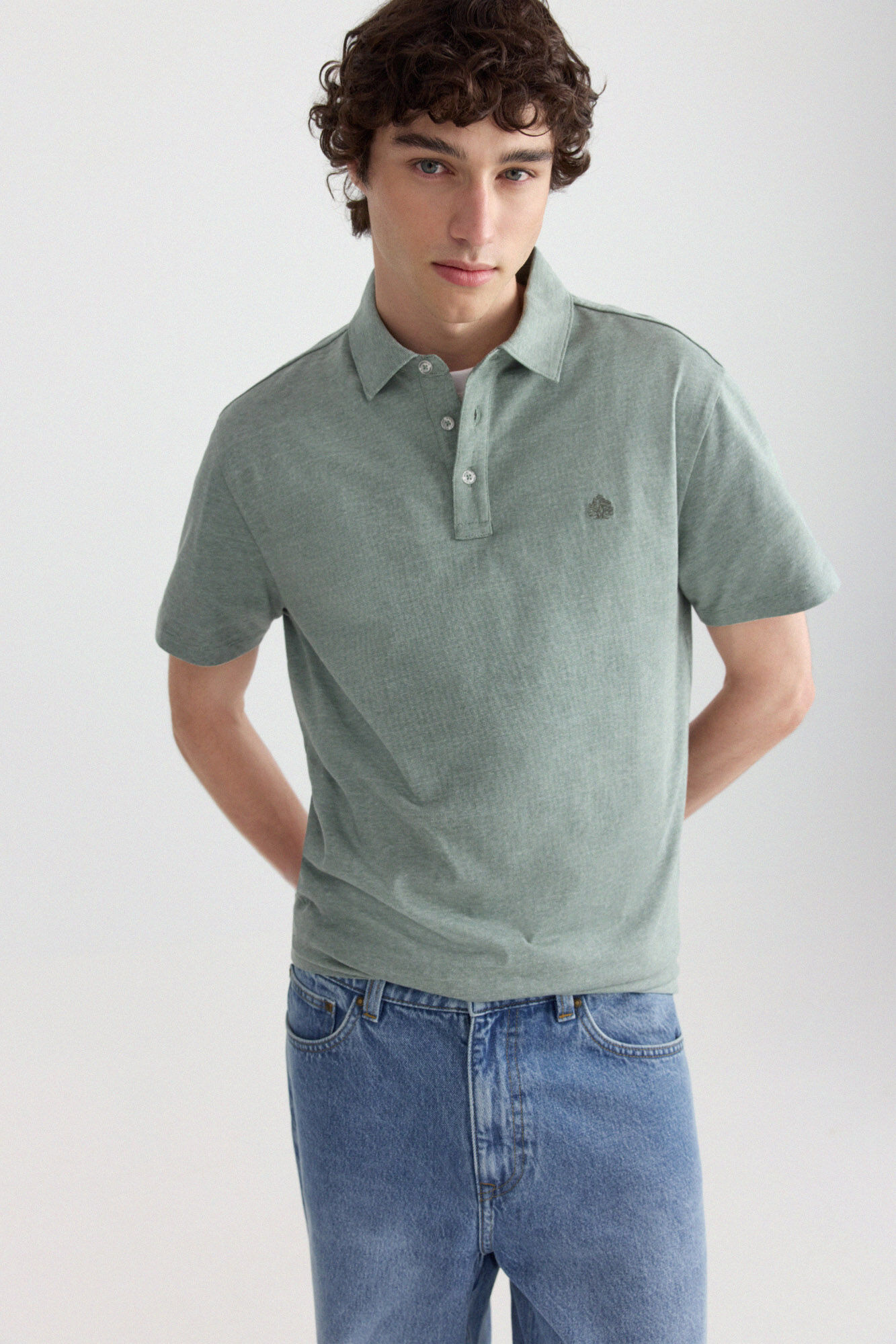 Springfield Polo de jersey de microraya slim fit