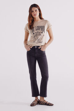 Springfield Playera gráfica beige