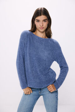 Springfield Playera chenilla escote redondo azul