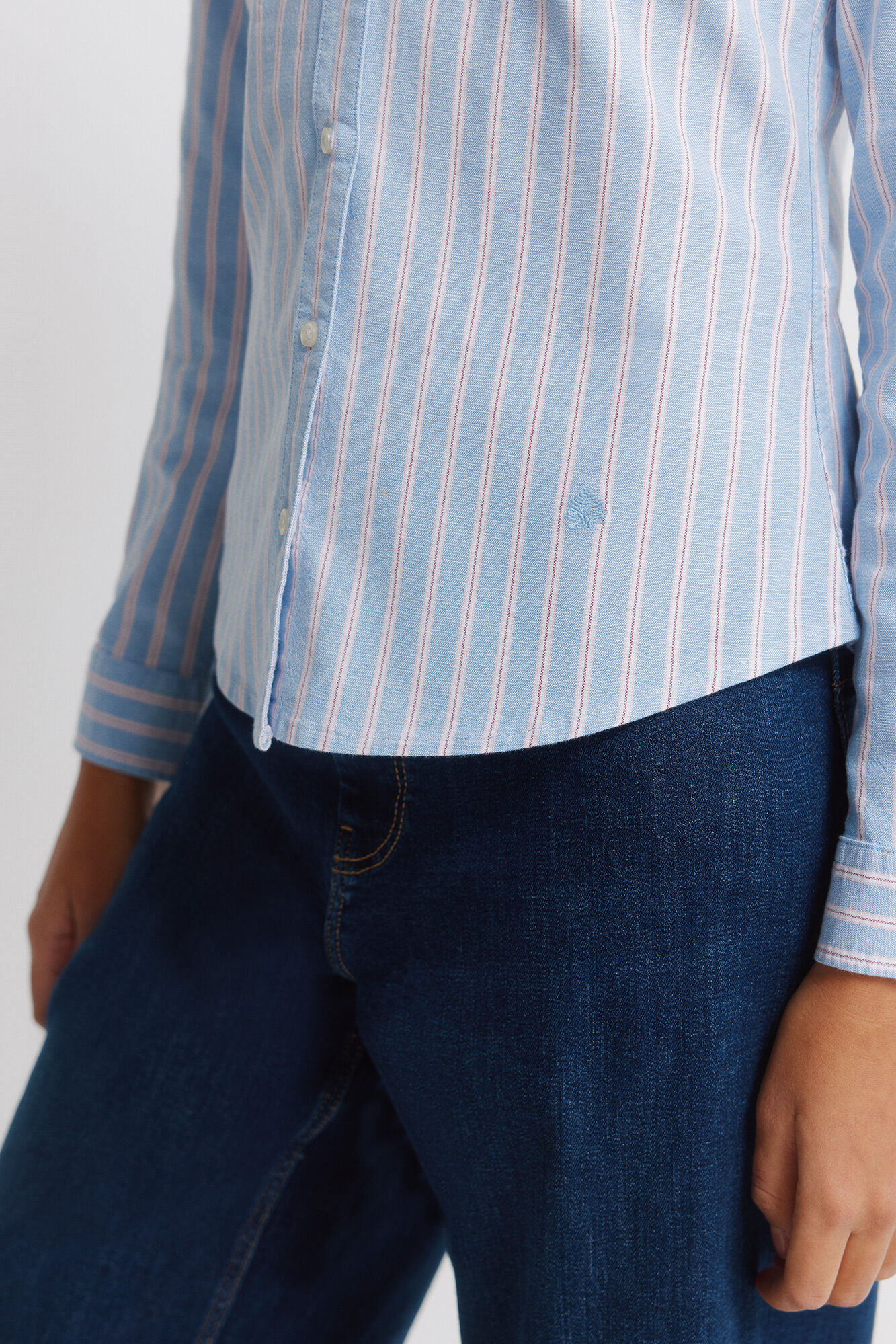 Springfield Camisa de algod&oacute;n Oxford azul