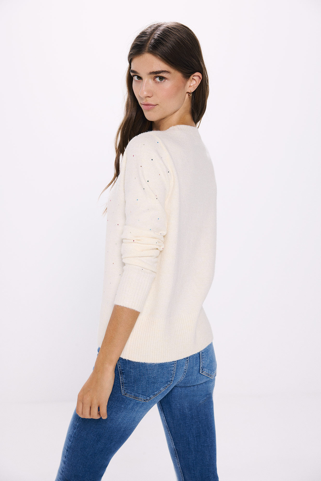 Springfield Su&eacute;ter tachuelas cristal estampado