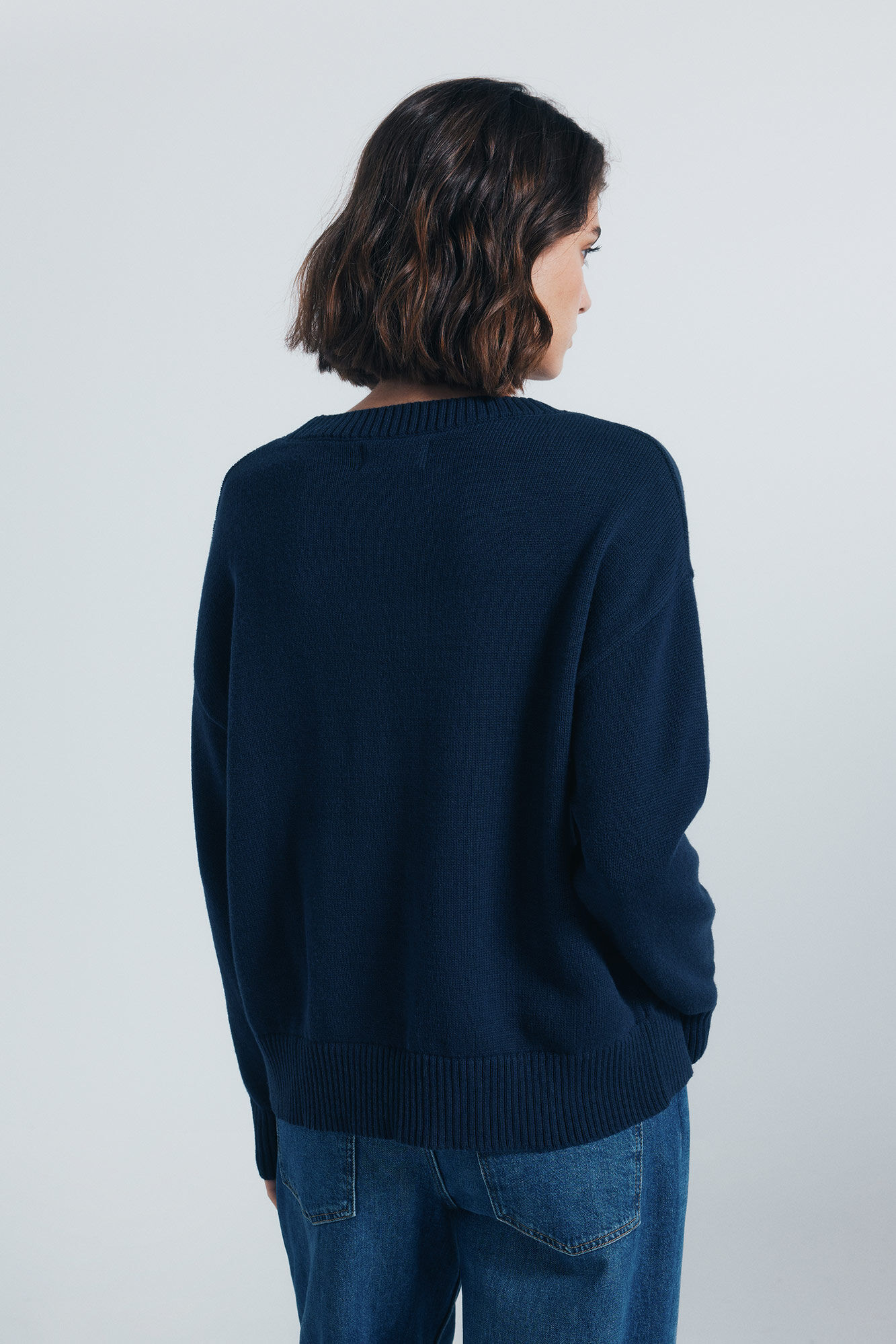 Springfield Su&eacute;ter intarsia bandera marino