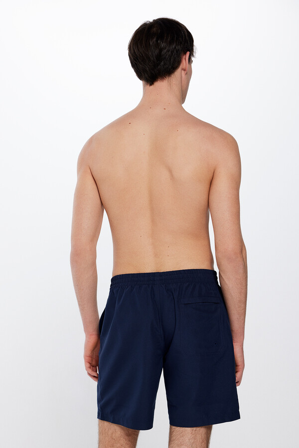 Springfield Bañador liso logo azul