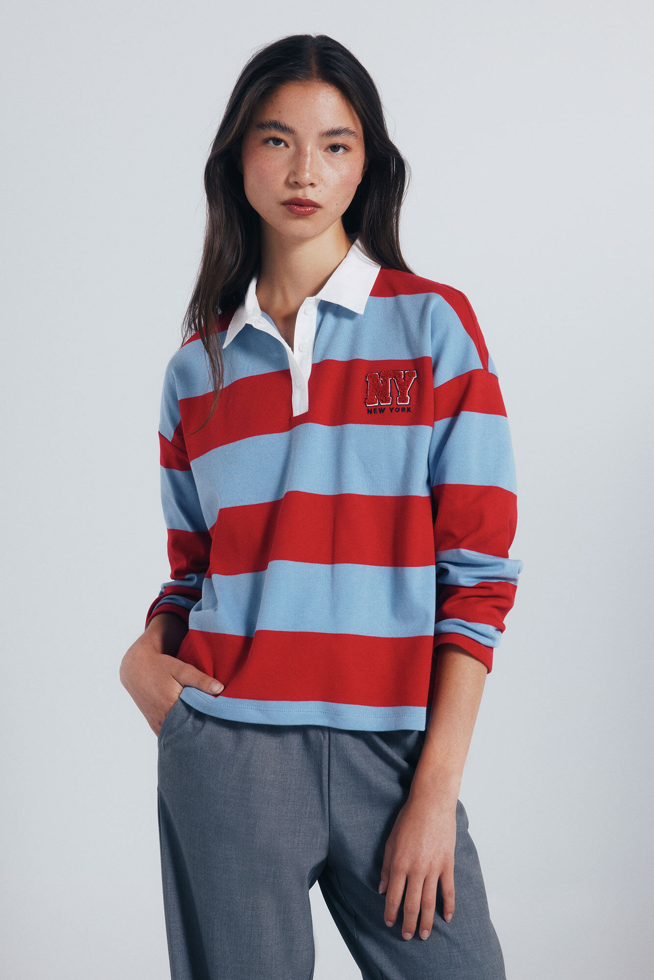 Springfield Polo rayas detalle bordado