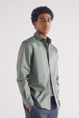 Springfield Camisa vestir elástica kaki