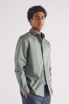 Springfield Camisa vestir elástica kaki