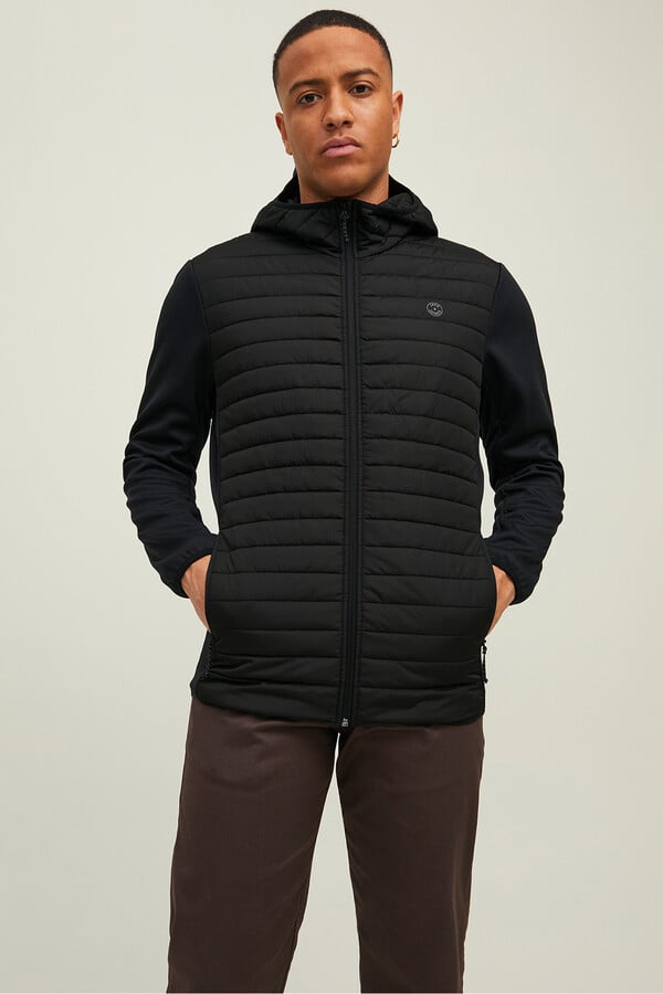 Jack & Jones Chamarra acolchada combinada negro