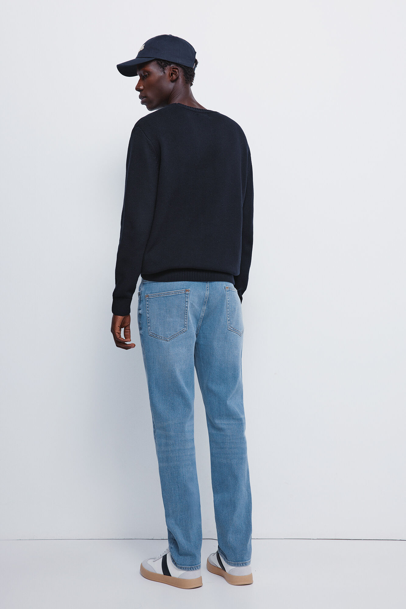 Springfield Jeans ajustados de lavado medio azul