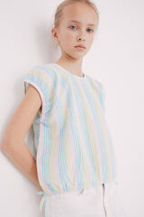 Springfield Blusa raya multicolor niña amarillo