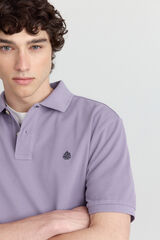 Springfield Polo de piqu&eacute; b&aacute;sico Springfield regular fit morado/lila