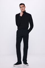 Springfield Pantalón chino slim fit negro