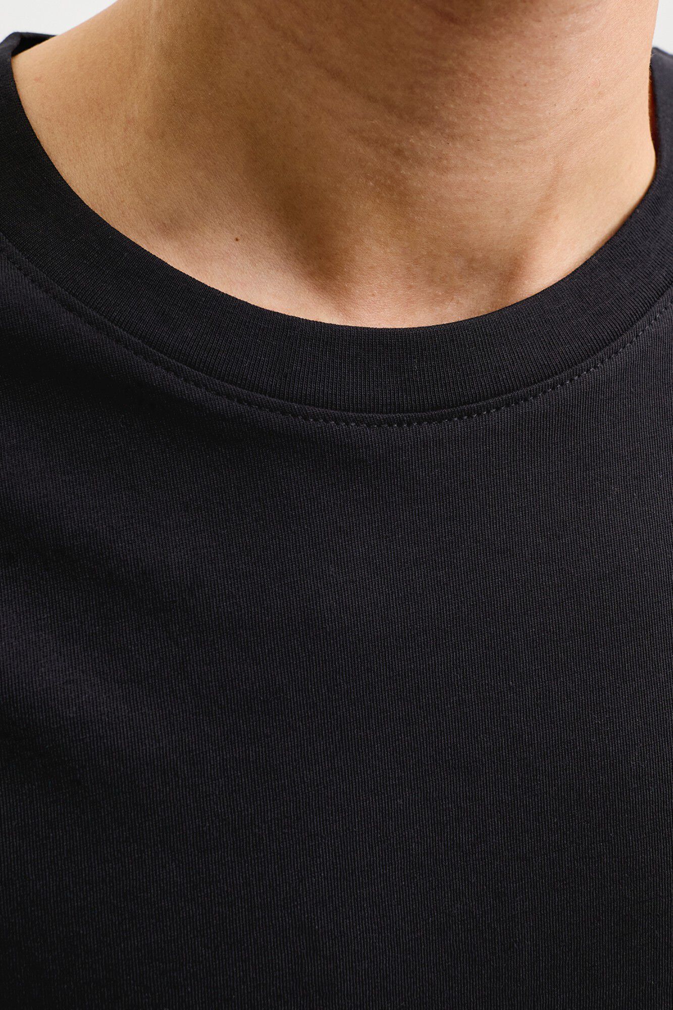 Jack & Jones Playera slim de manga corta negro