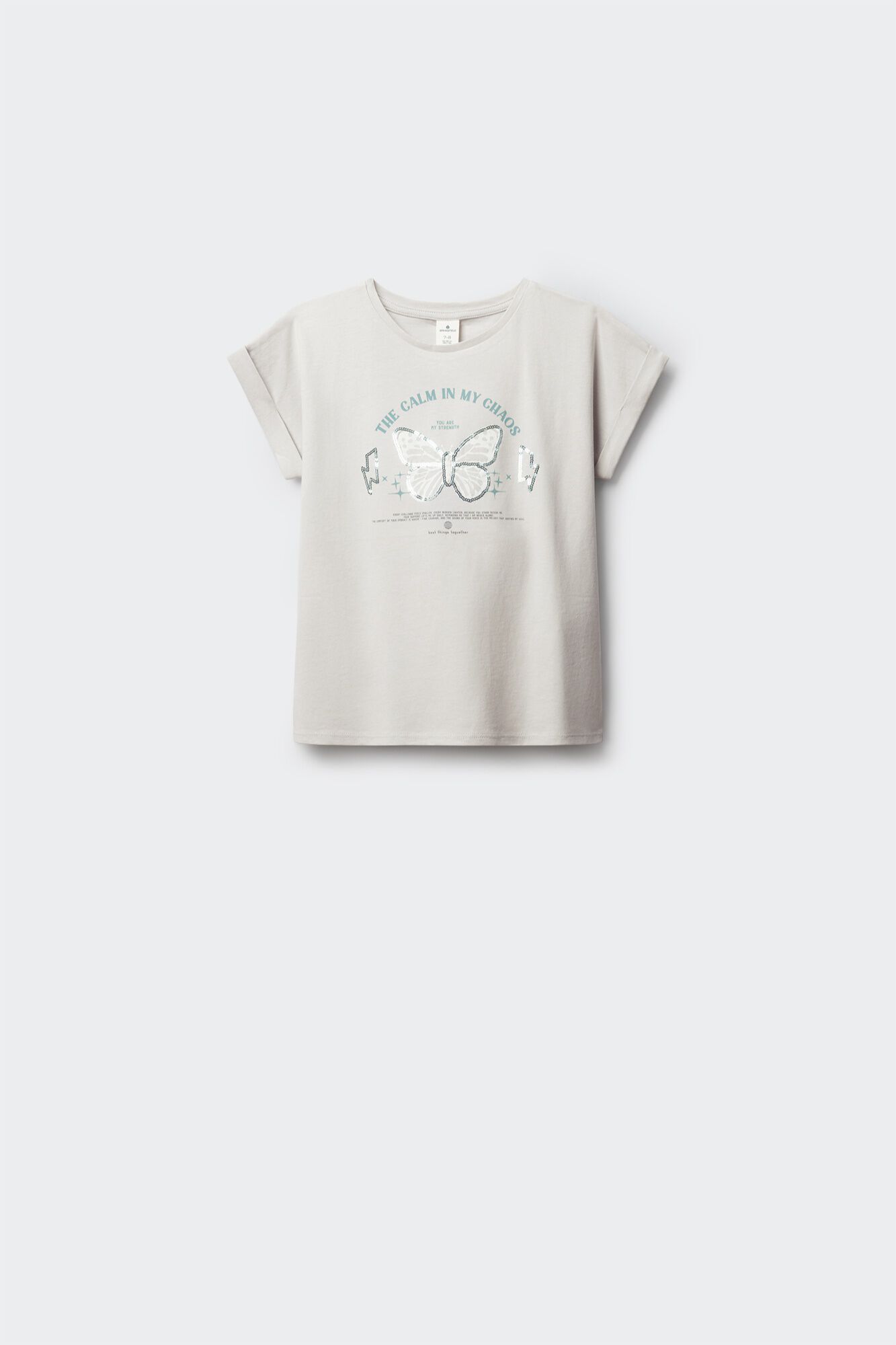 Springfield Kids Playera de manga corta mariposa lentejuelas ni&ntilde;a