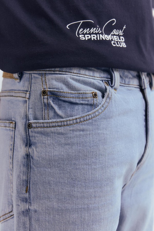 Springfield Vaquero lavado claro straight fit azul indigo
