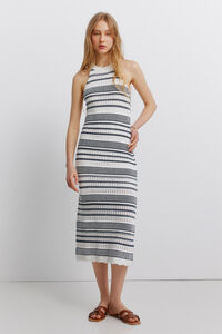 Springfield Vestido halter de punto calado