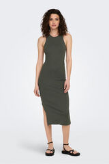 Springfield Vestido midi ajustado gris