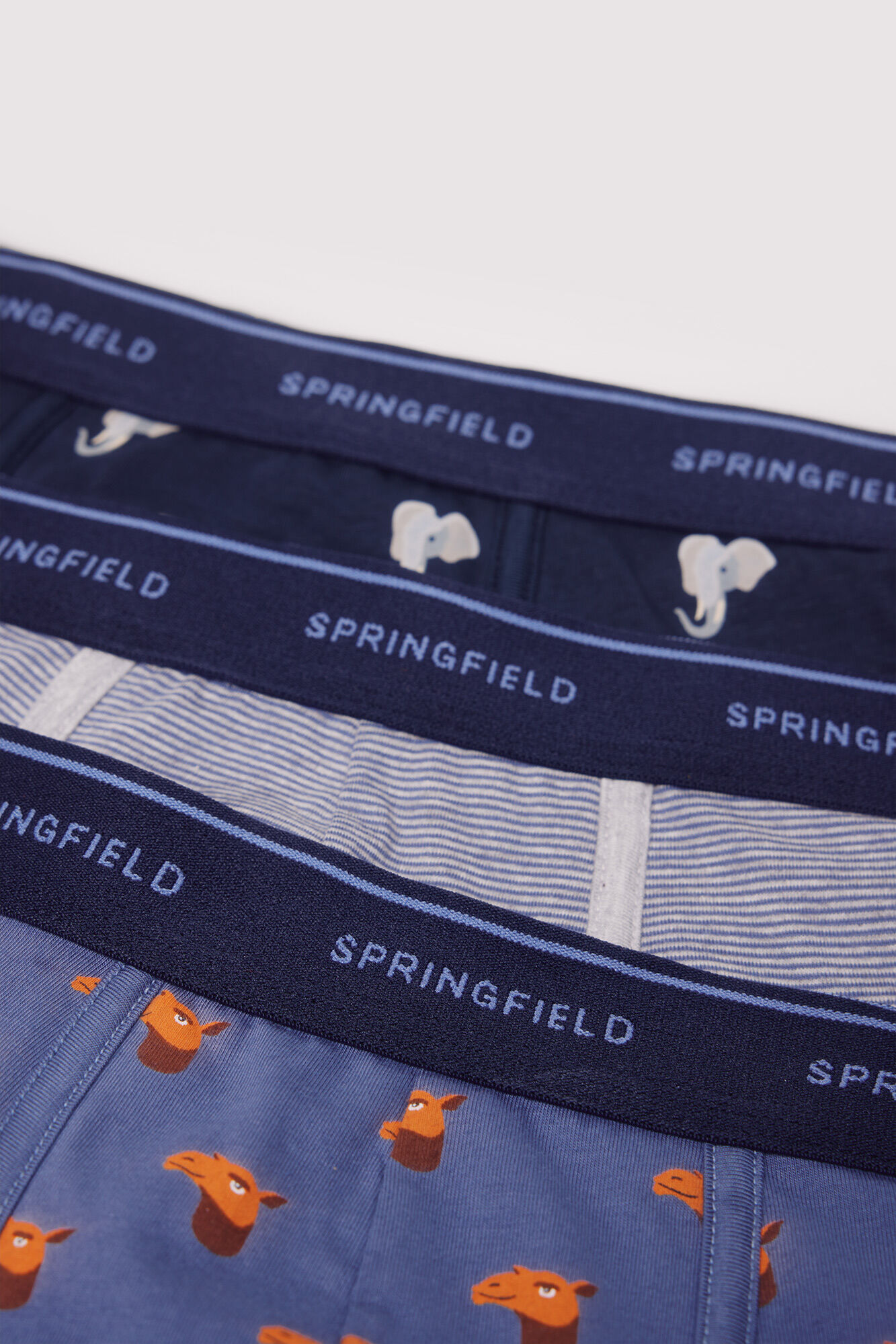 Springfield Pack 5 boxers estampados azul