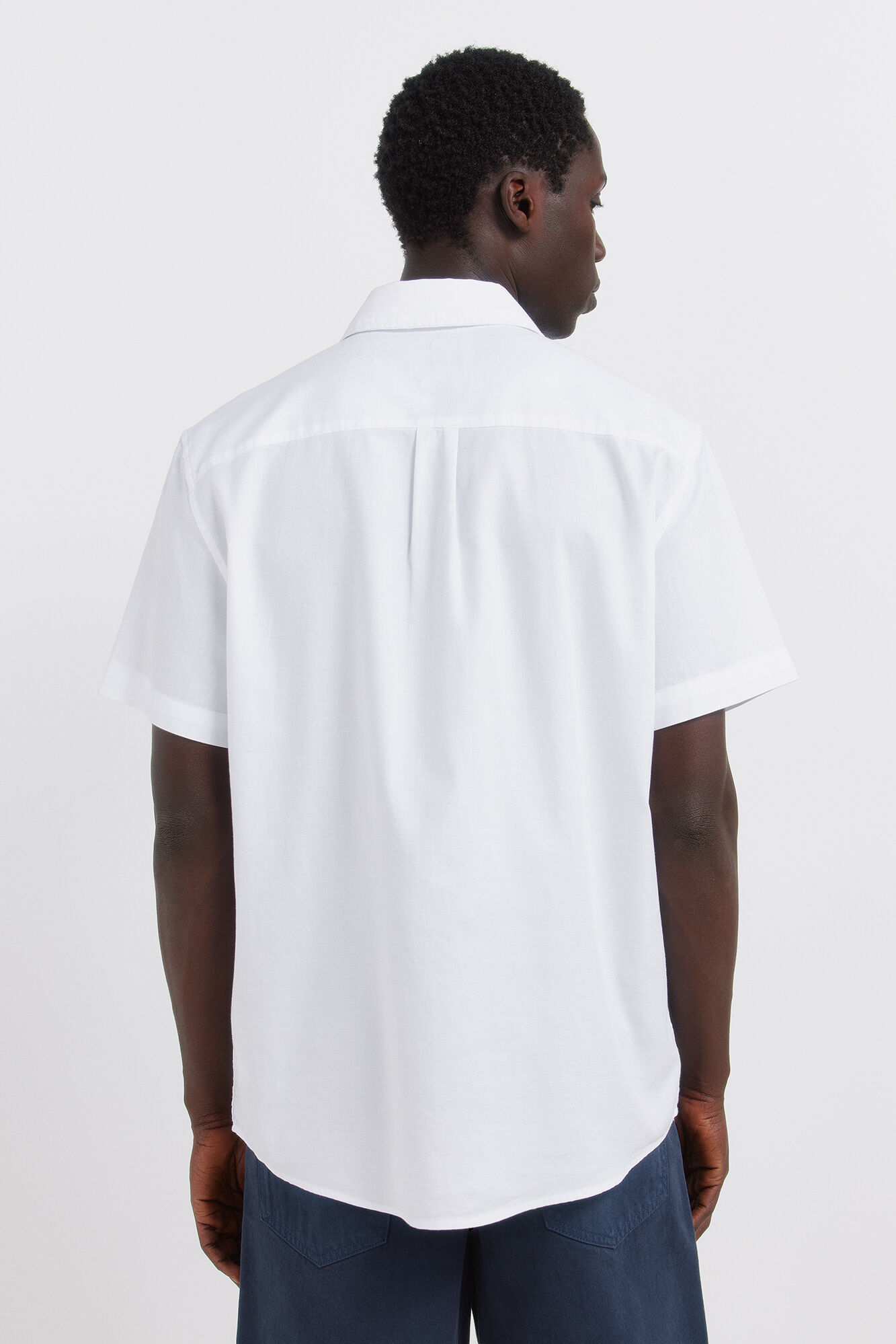Springfield Camisa de manga corta con estructura bicolor natural
