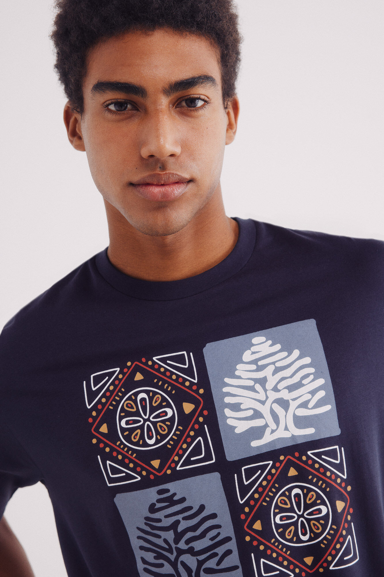 Springfield Playera &aacute;rbol &eacute;tnica azul