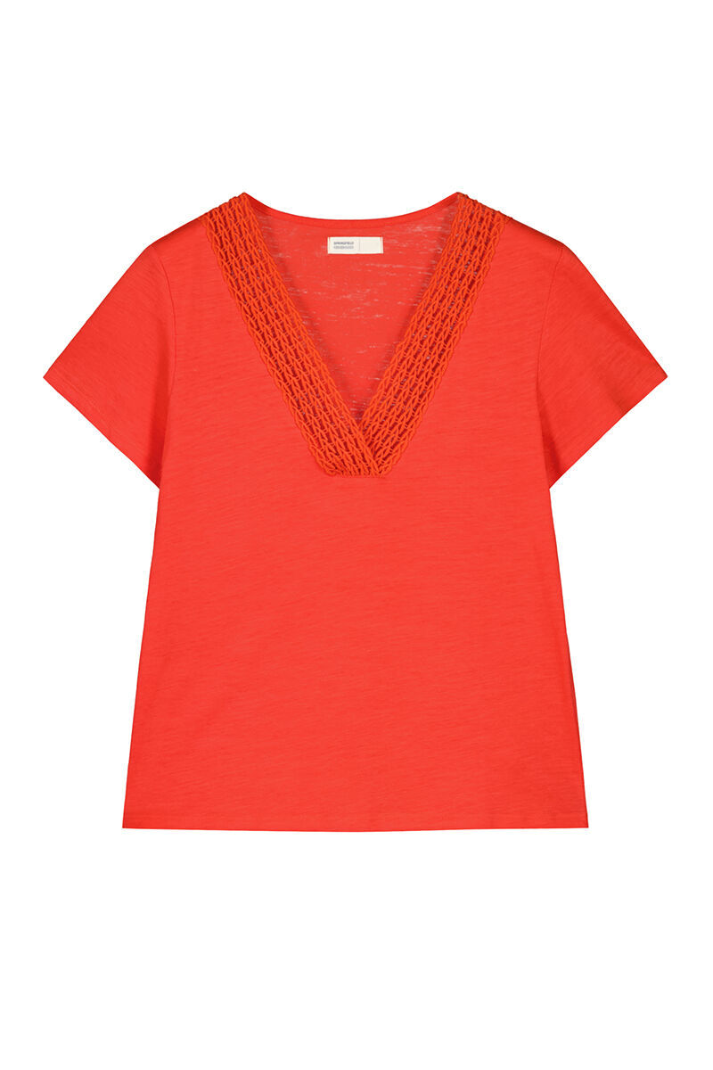 Playera roja lisa sales
