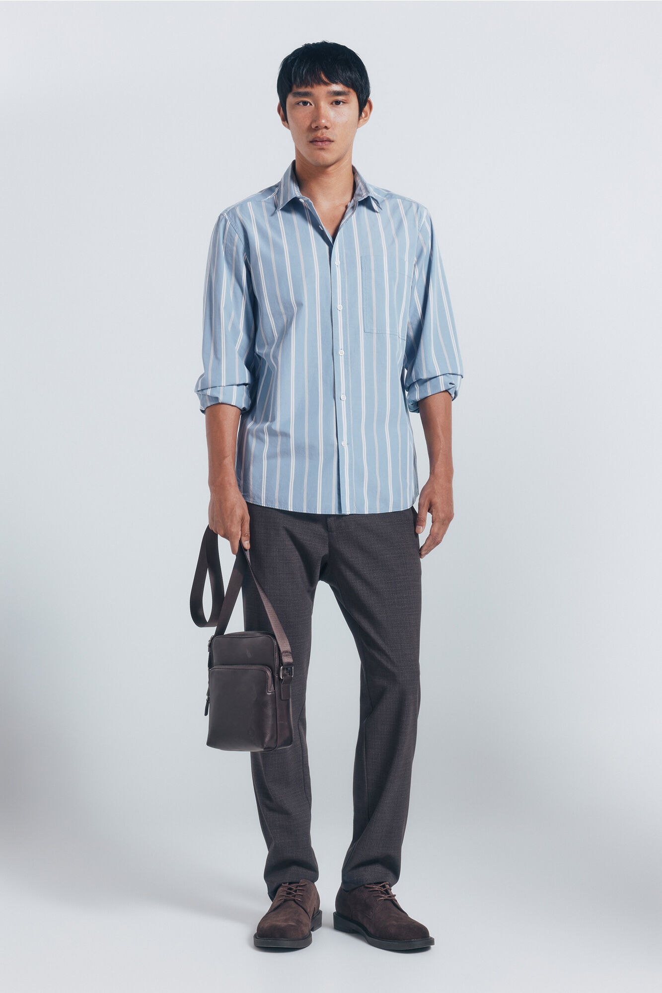 Springfield Camisa de popel&iacute;n a rayas